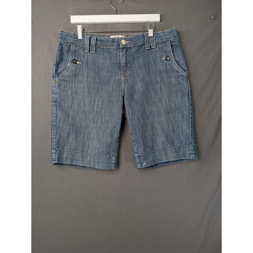 Signature by Levi Strauss Womens Size 14 Blue Denim Bermuda Shorts‎ 6178